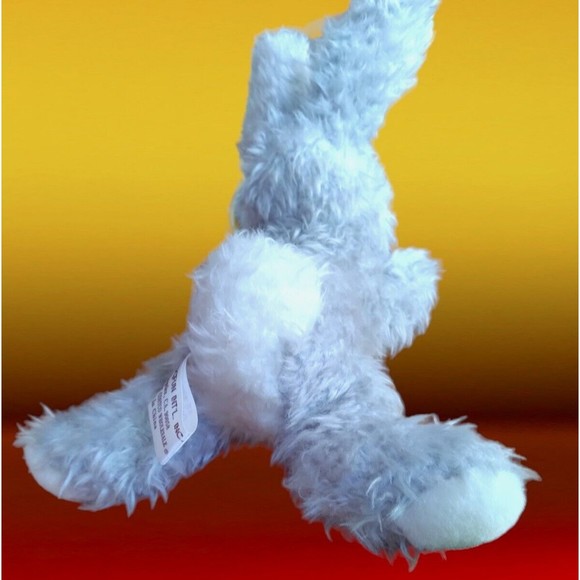 Vintage HUGFUN Bunny Rabbit Plush 8.5 Long Eared Gray Shaggy Stuffed Animal Toy - Picture 6 of 7